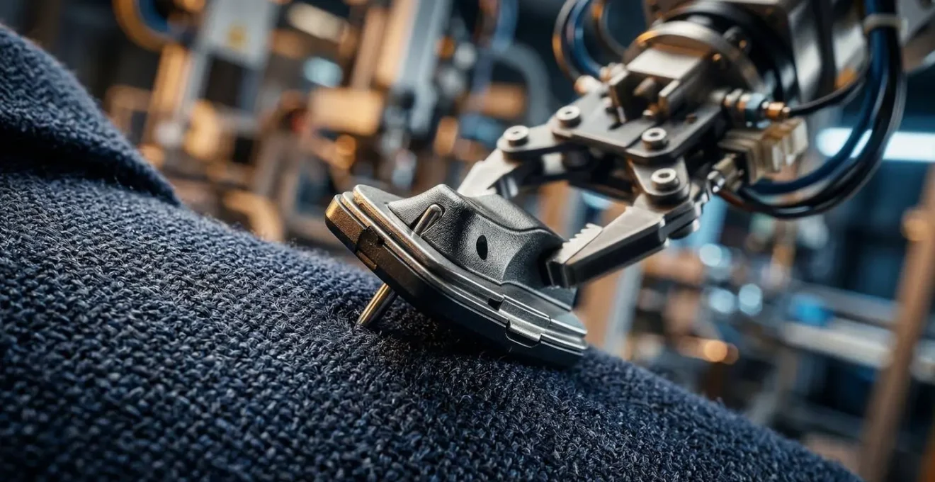 Processus d'étiquetage automatisé en usine montrant l'efficacité de la protection à la source